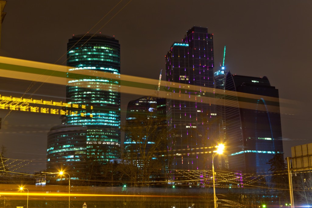 Москва-сити с Кутузовского проспекта