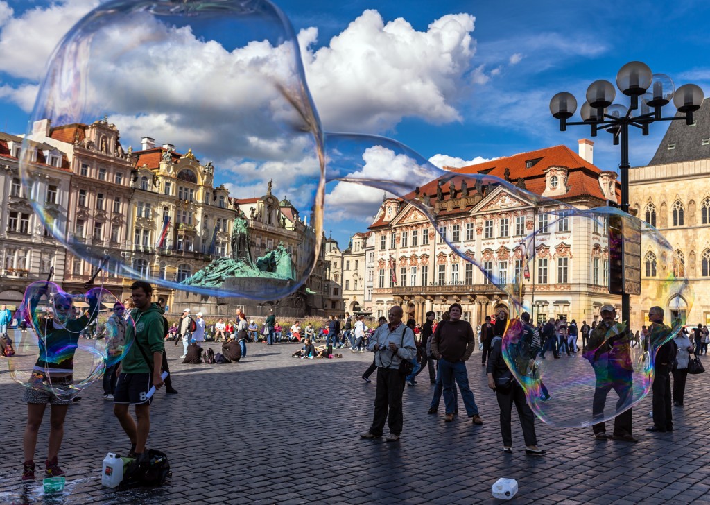 Прага. Мыльные пузыри